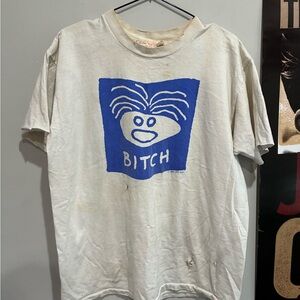 Soho Tee Shop Vintage B-Word Print Shirt
